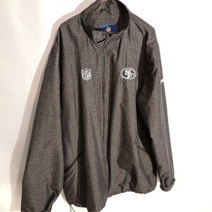 Reebok NFL Men's Size XL San Francisco 49ers Dark Grey Full Zip Spring Jacket